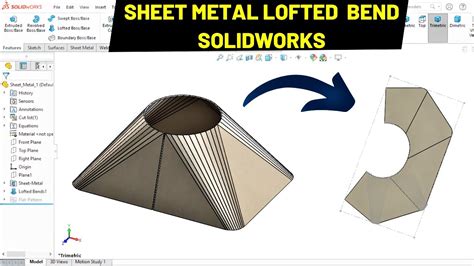 convert cone to sheet metal solidworks|SolidWorks flatten cone.